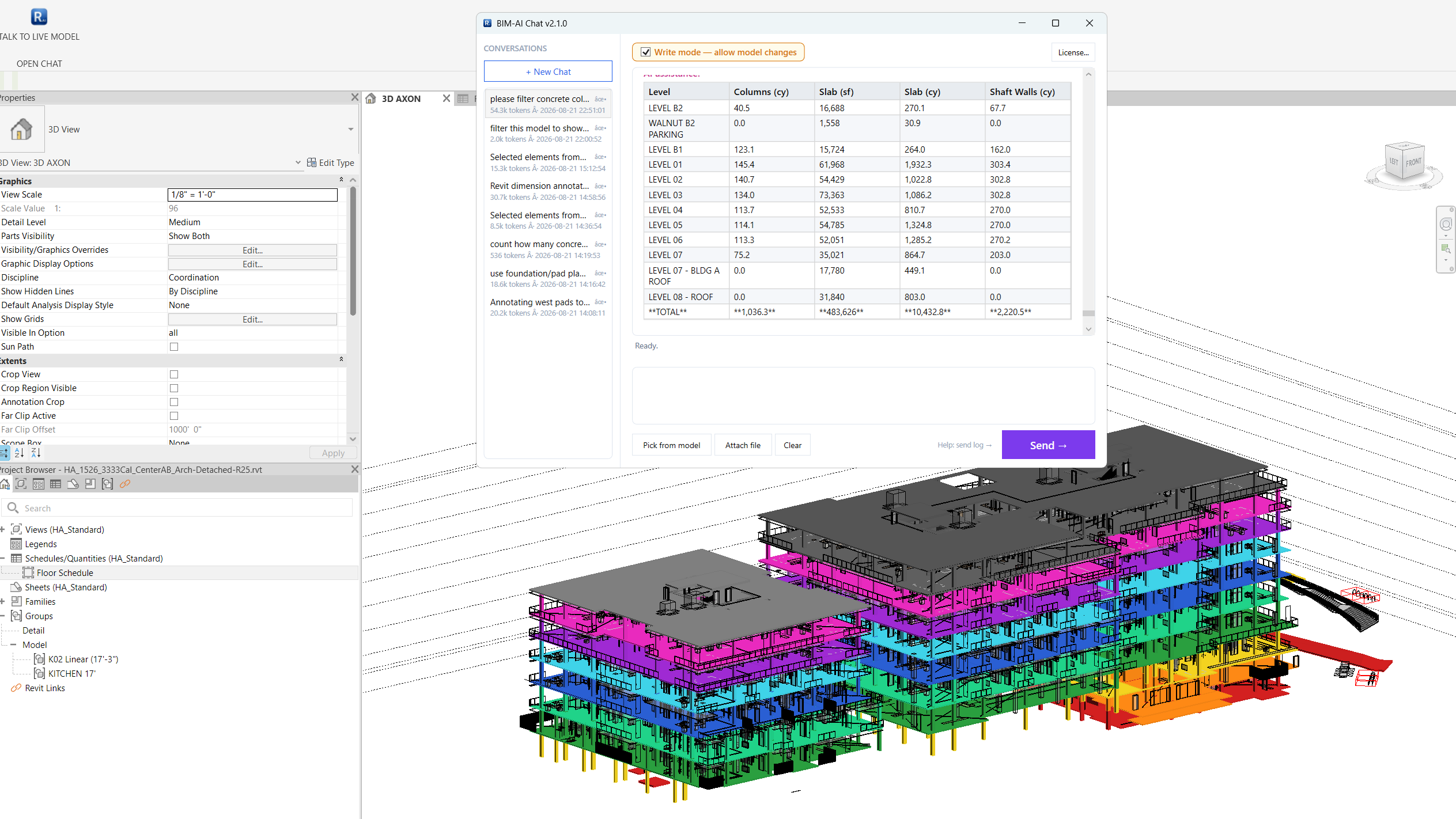BIM-AI AI QTO Screenshot